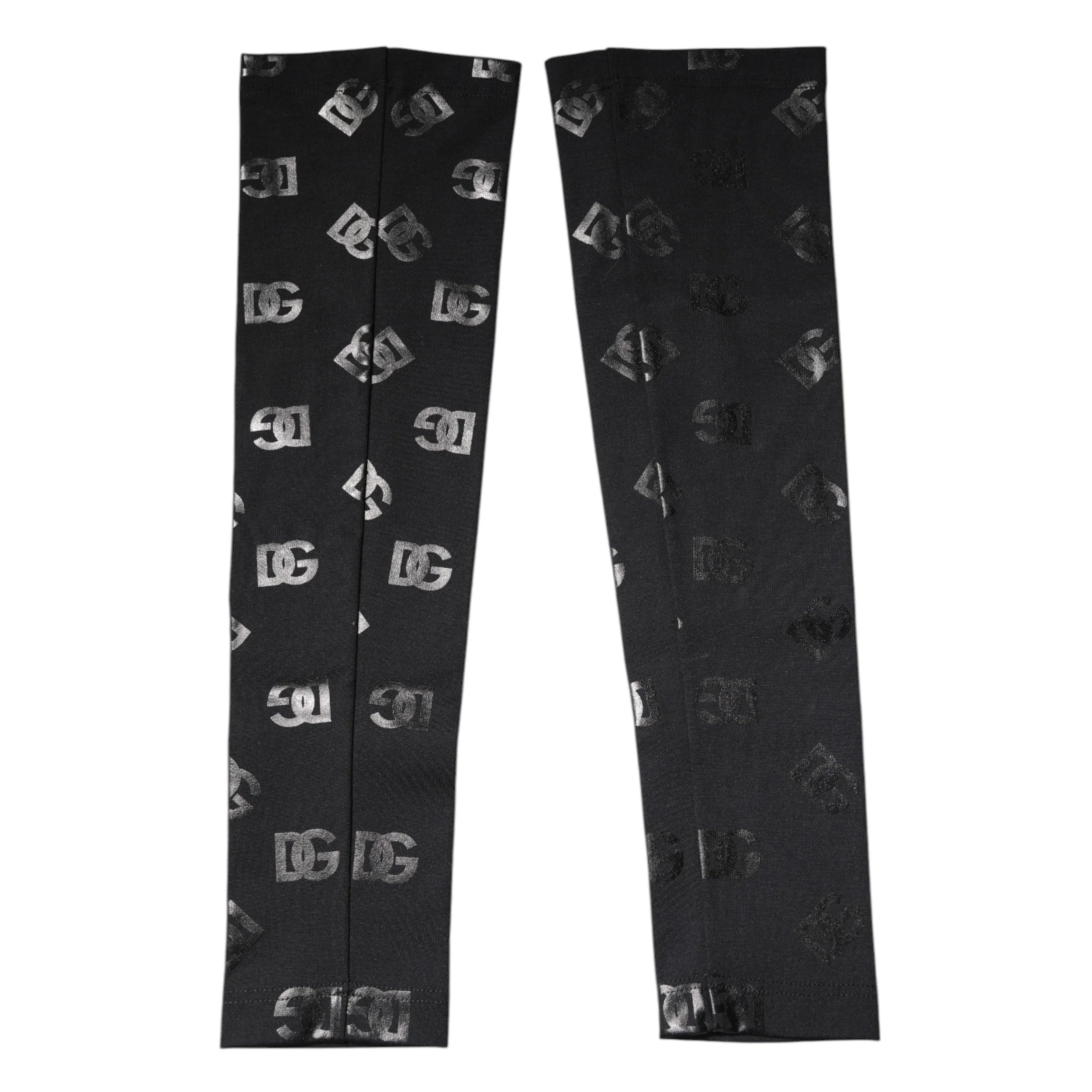 Dolce & Gabbana Black DG Logo Monogram Wool Stretch Arm Sleeves - Arm Warmers & Sleeves