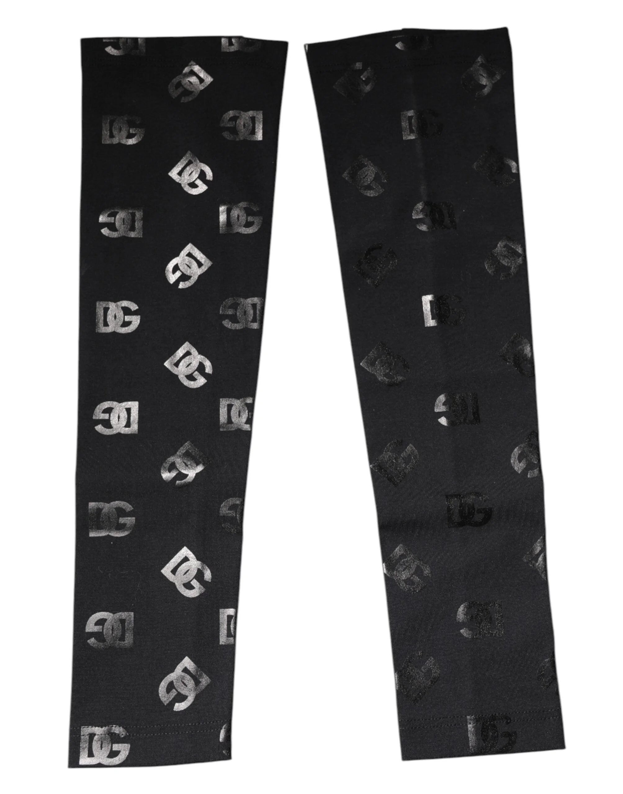 Dolce & Gabbana Black DG Logo Monogram Wool Stretch Arm Sleeves - Arm Warmers & Sleeves