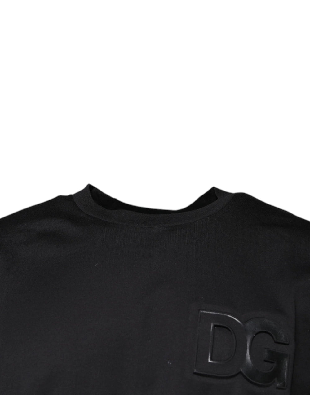 Dolce & Gabbana Black DG Logo Print Cotton Crew Neck T-shirt - IT50 | L - T-Shirts
