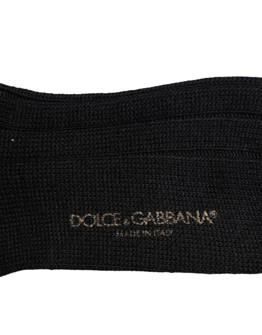 Dolce & Gabbana Black DG Logo Print Over The Calf Socks - M - Crew Socks