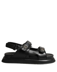 Dolce & Gabbana Black DG Logo Sandals Flats Slippers Shoes - EU43/US10