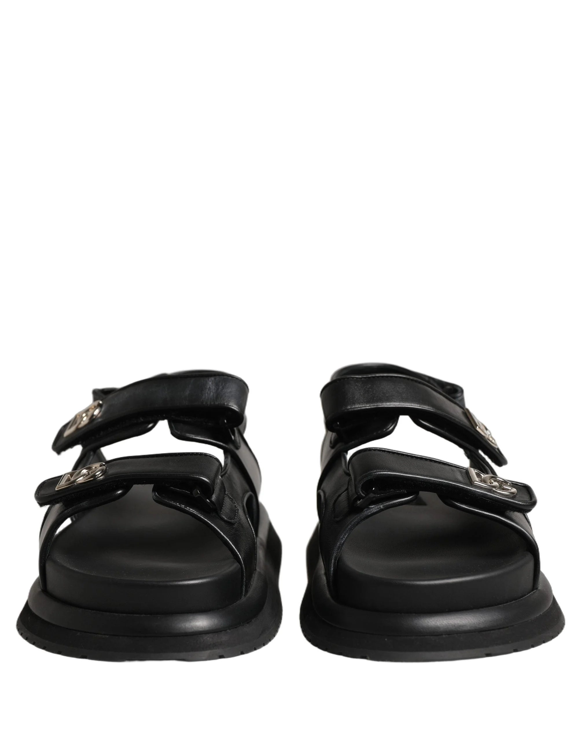 Dolce & Gabbana Black DG Logo Sandals Flats Slippers Shoes - EU43/US10