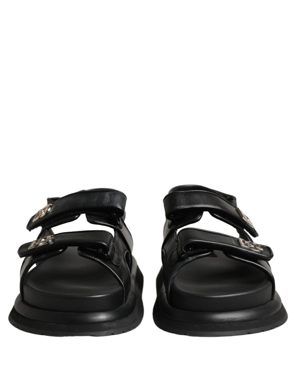 Dolce & Gabbana Black DG Logo Sandals Flats Slippers Shoes - EU43/US10