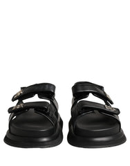 Dolce & Gabbana Black DG Logo Sandals Flats Slippers Shoes - EU43/US10