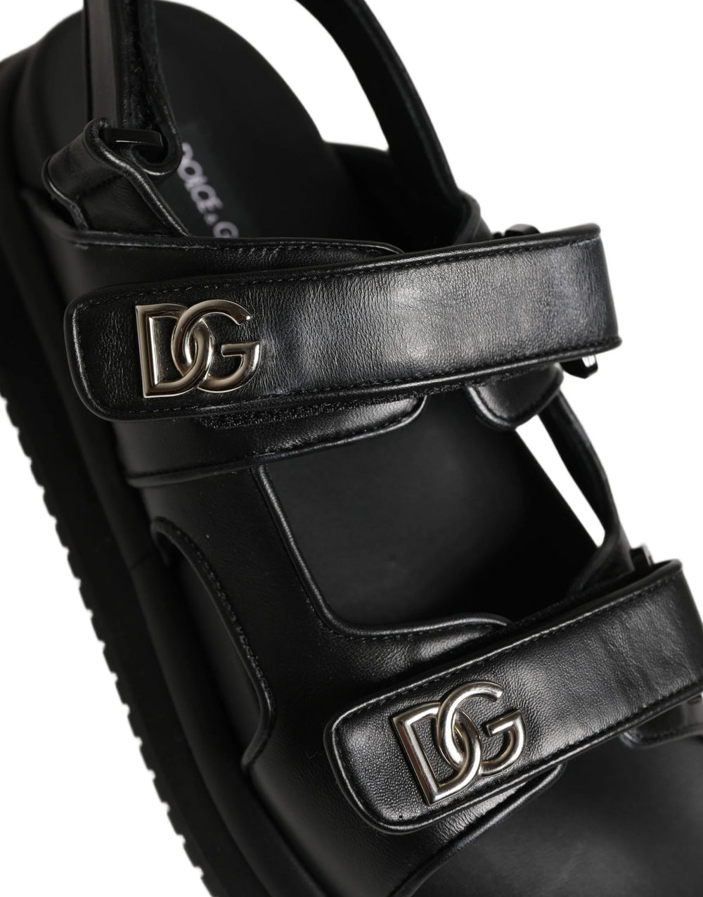 Dolce & Gabbana Black DG Logo Sandals Flats Slippers Shoes - EU43/US10
