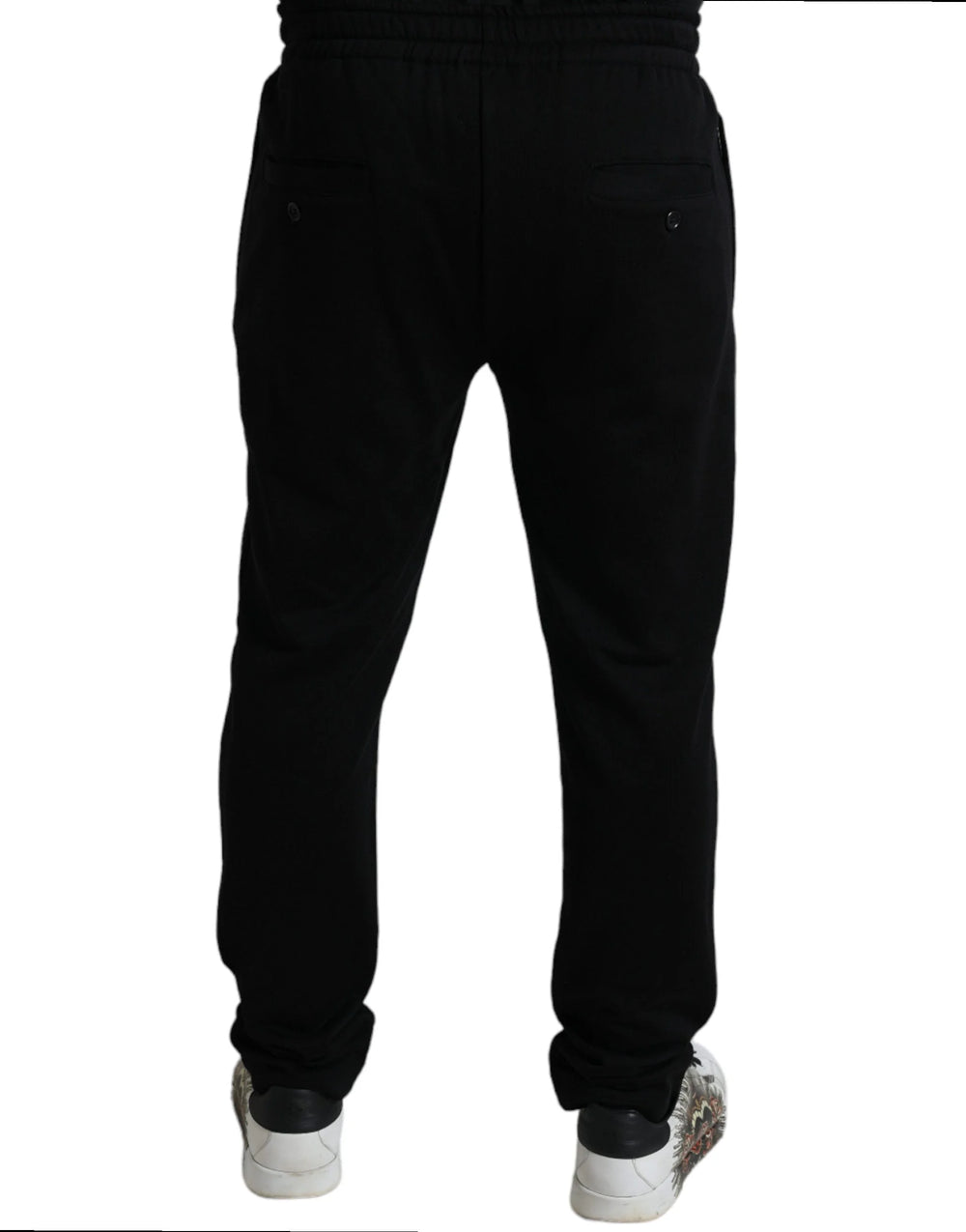Dolce & Gabbana Black DG Logo Skinny Jogger Sweatpants Pants - Joggers