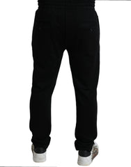 Dolce & Gabbana Black DG Logo Skinny Jogger Sweatpants Pants - Joggers