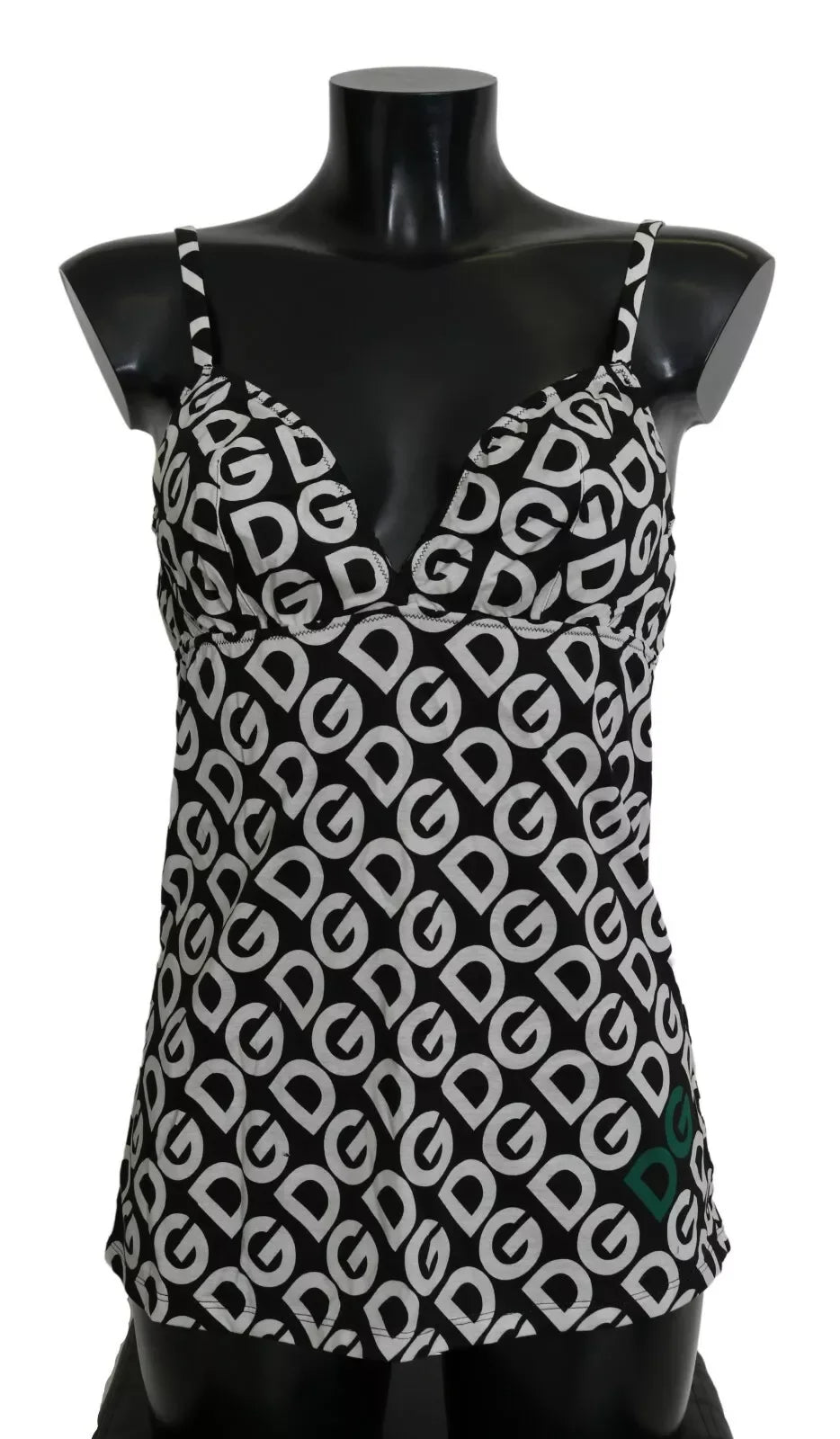 Dolce & Gabbana Black DG Mania Print Sleeveless Swimwear - IT1 | XS - Cover Ups