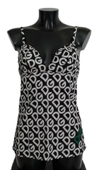 Dolce & Gabbana Black DG Mania Print Sleeveless Swimwear - IT1 | XS - Cover Ups