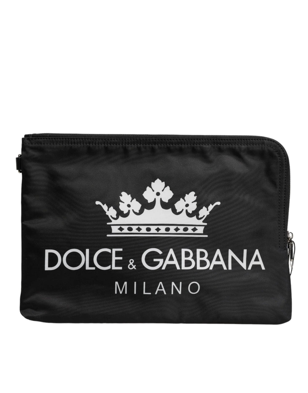Dolce & Gabbana Black DG Milano Print Nylon Pouch Clutch Bag - Clutch Bags