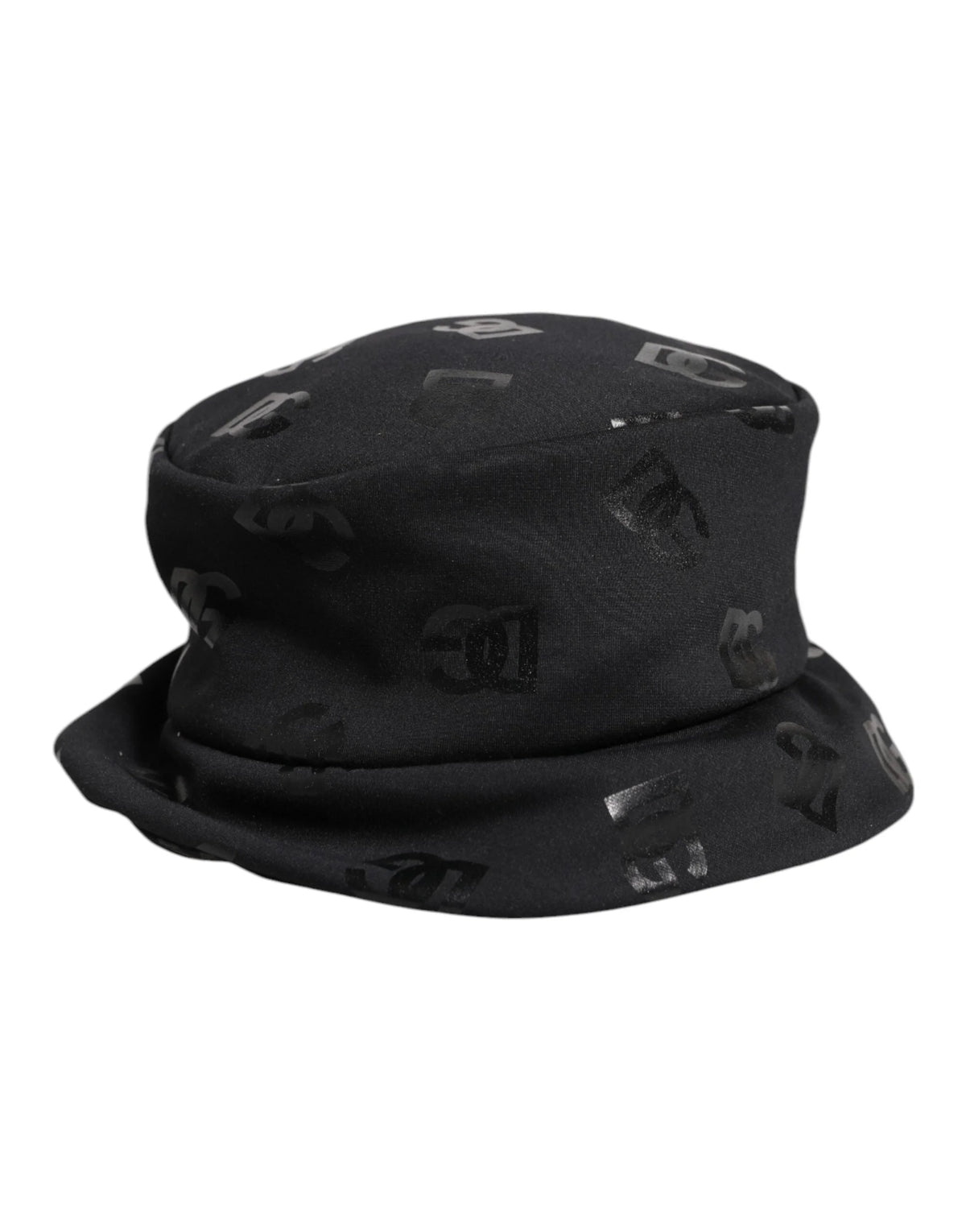 Dolce & Gabbana Black DG Monogram Polyester Jacquard Bucket Hat - 56 cm|XS - Bucket Hats