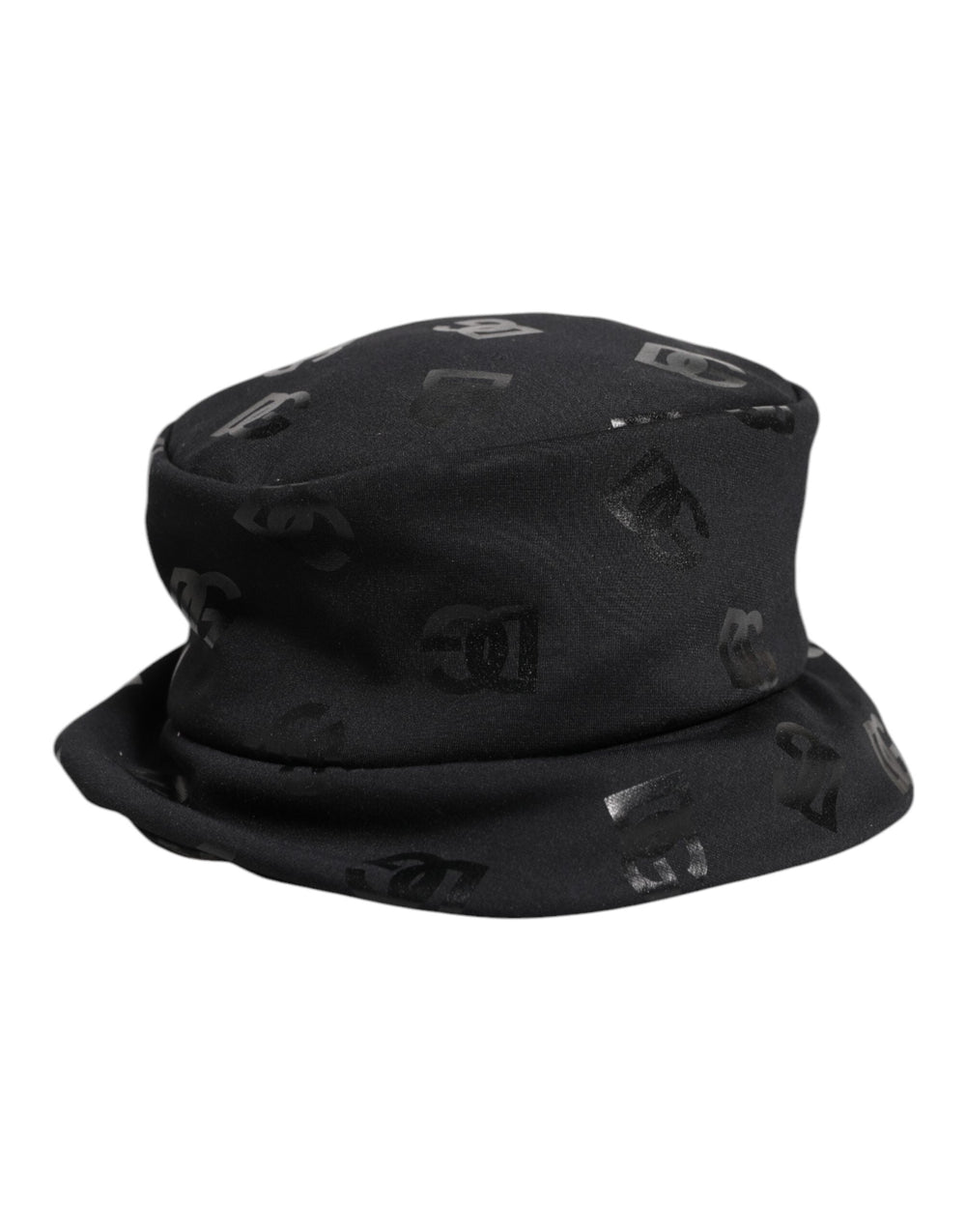 Dolce & Gabbana Black DG Monogram Polyester Jacquard Bucket Hat - 56 cm|XS