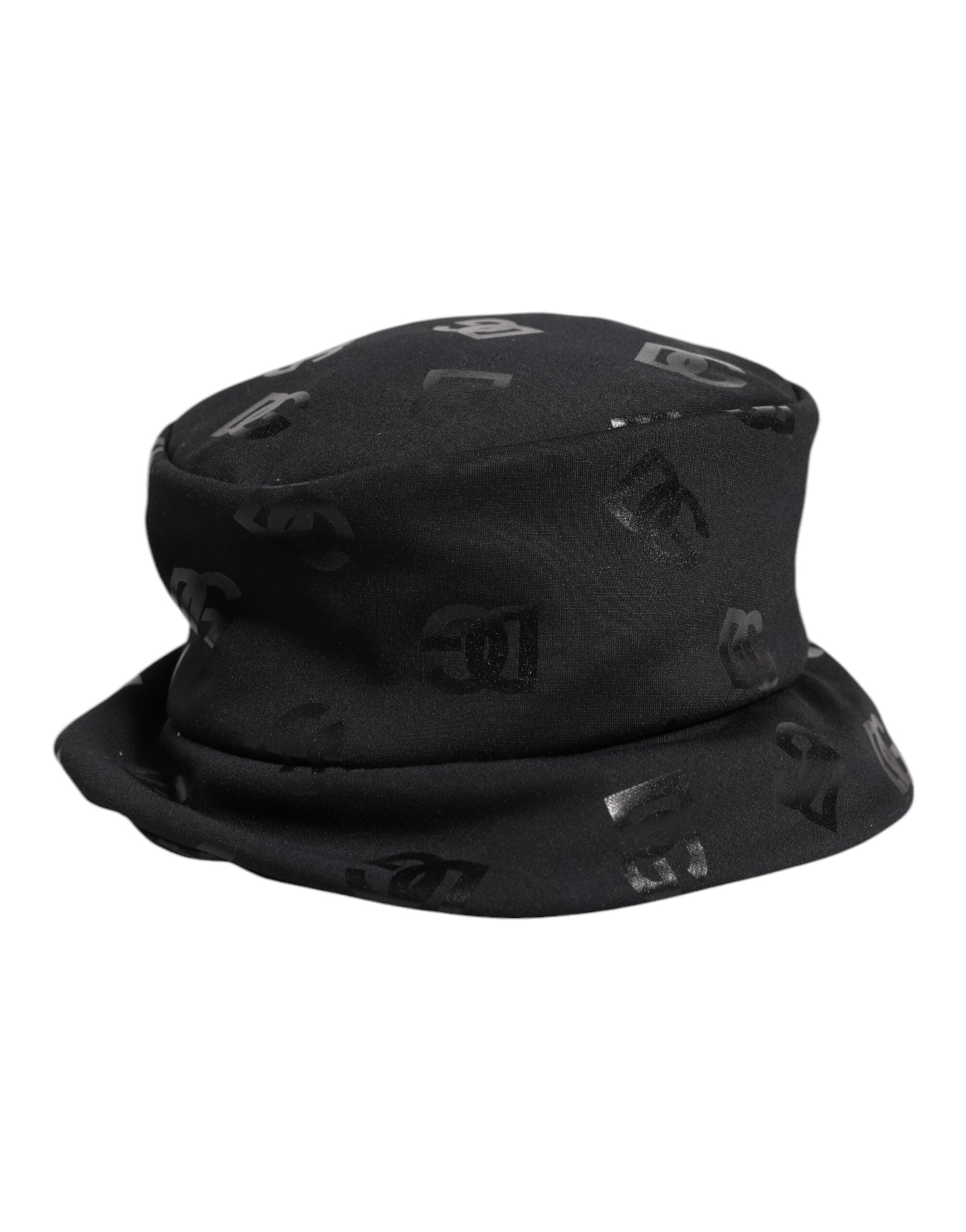 Dolce & Gabbana Black DG Monogram Polyester Jacquard Bucket Hat - 56 cm|XS
