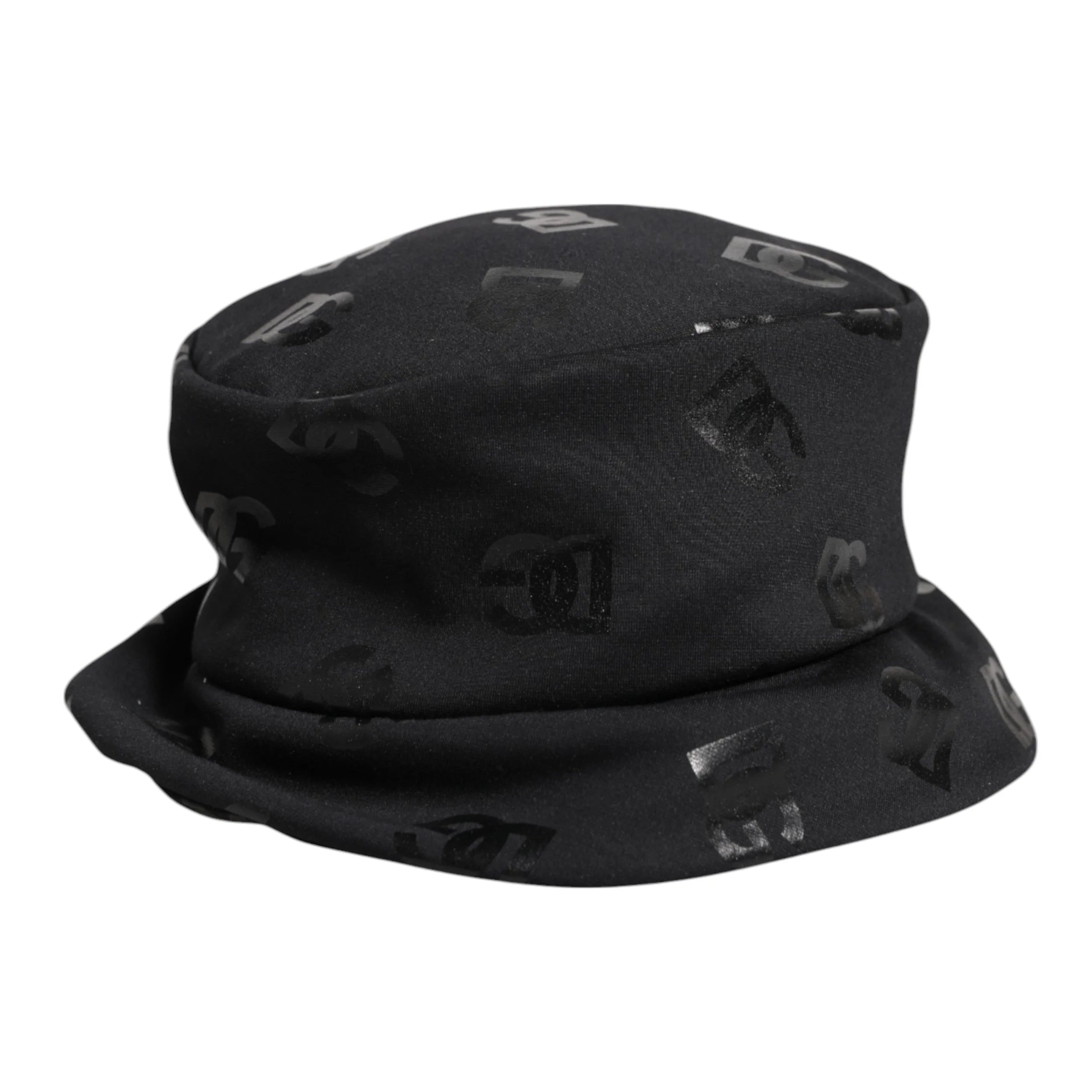 Dolce & Gabbana Black DG Monogram Polyester Jacquard Bucket Hat - 56 cm|XS - Bucket Hats