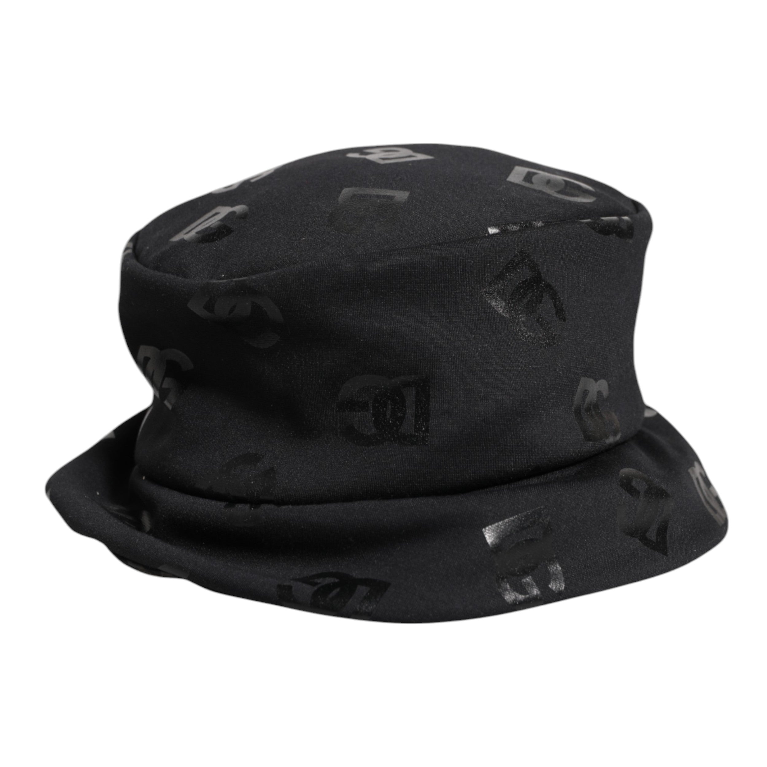 Dolce & Gabbana Black DG Monogram Polyester Jacquard Bucket Hat - 56 cm|XS