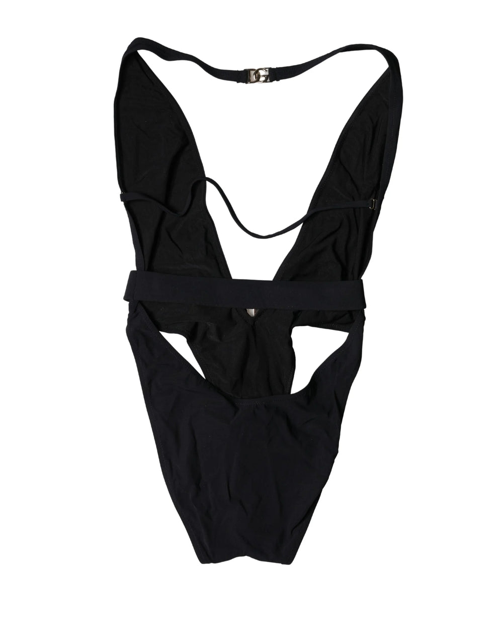 Dolce & Gabbana Black DG Nylon One-Piece Swimsuit Swimwear - IT1 | XS