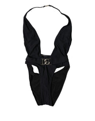 Dolce & Gabbana Black DG Nylon One-Piece Swimsuit Swimwear - IT1 | XS