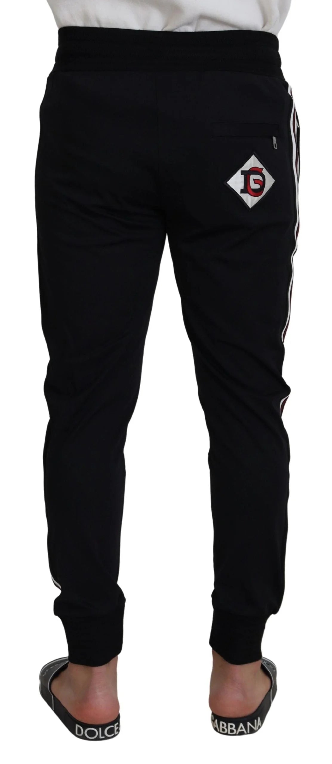 Dolce & Gabbana Black DG Print Mens Jogger Pants - IT46 | S - Joggers