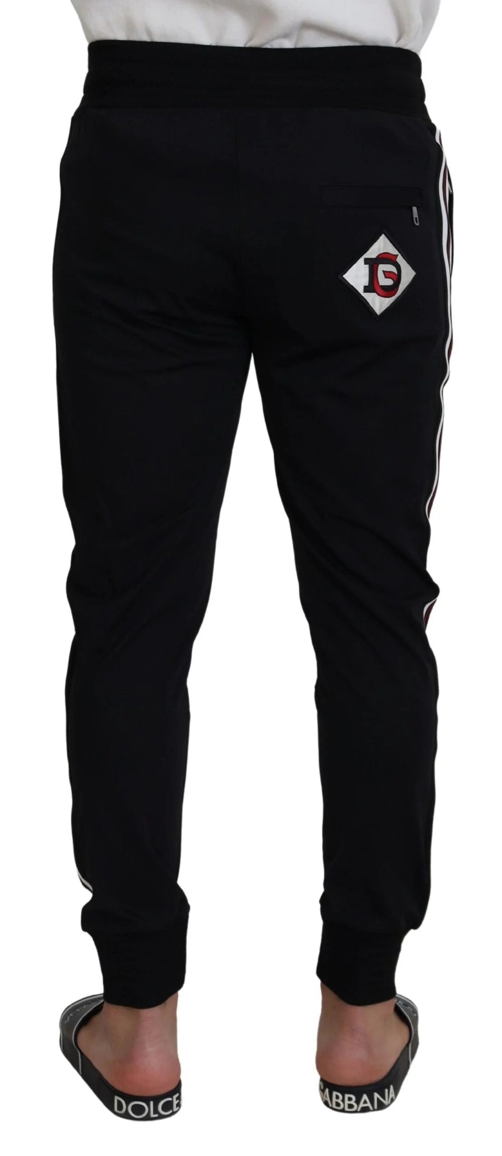 Dolce & Gabbana Black DG Print Mens Jogger Pants - IT46 | S - Joggers
