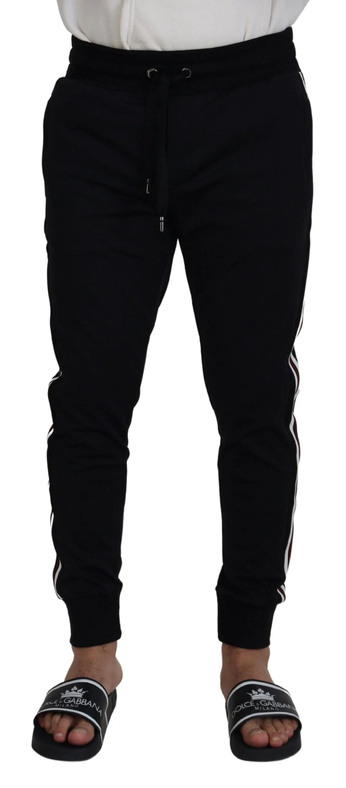 Dolce & Gabbana Black DG Print Mens Jogger Pants - IT46 | S - Joggers