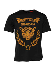 Dolce & Gabbana Black DG Royals Cotton Crew Neck T-shirt - T-Shirts