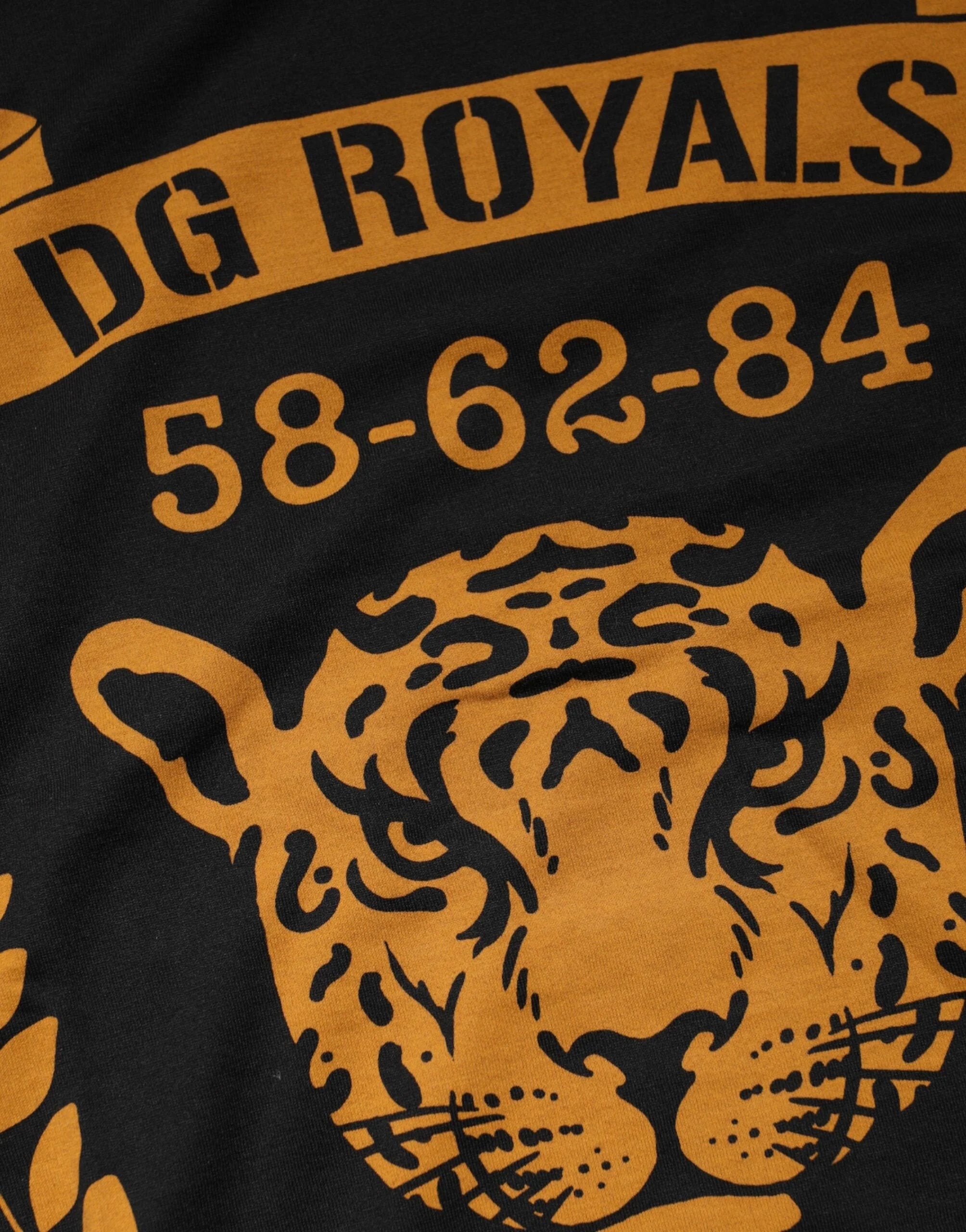 Dolce & Gabbana Black DG Royals Cotton Crew Neck T-shirt - T-Shirts