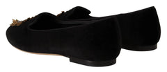 Dolce & Gabbana Black DG Sacred Heart Patch Slip On Flat Shoes - EU35/US4.5 - Flats