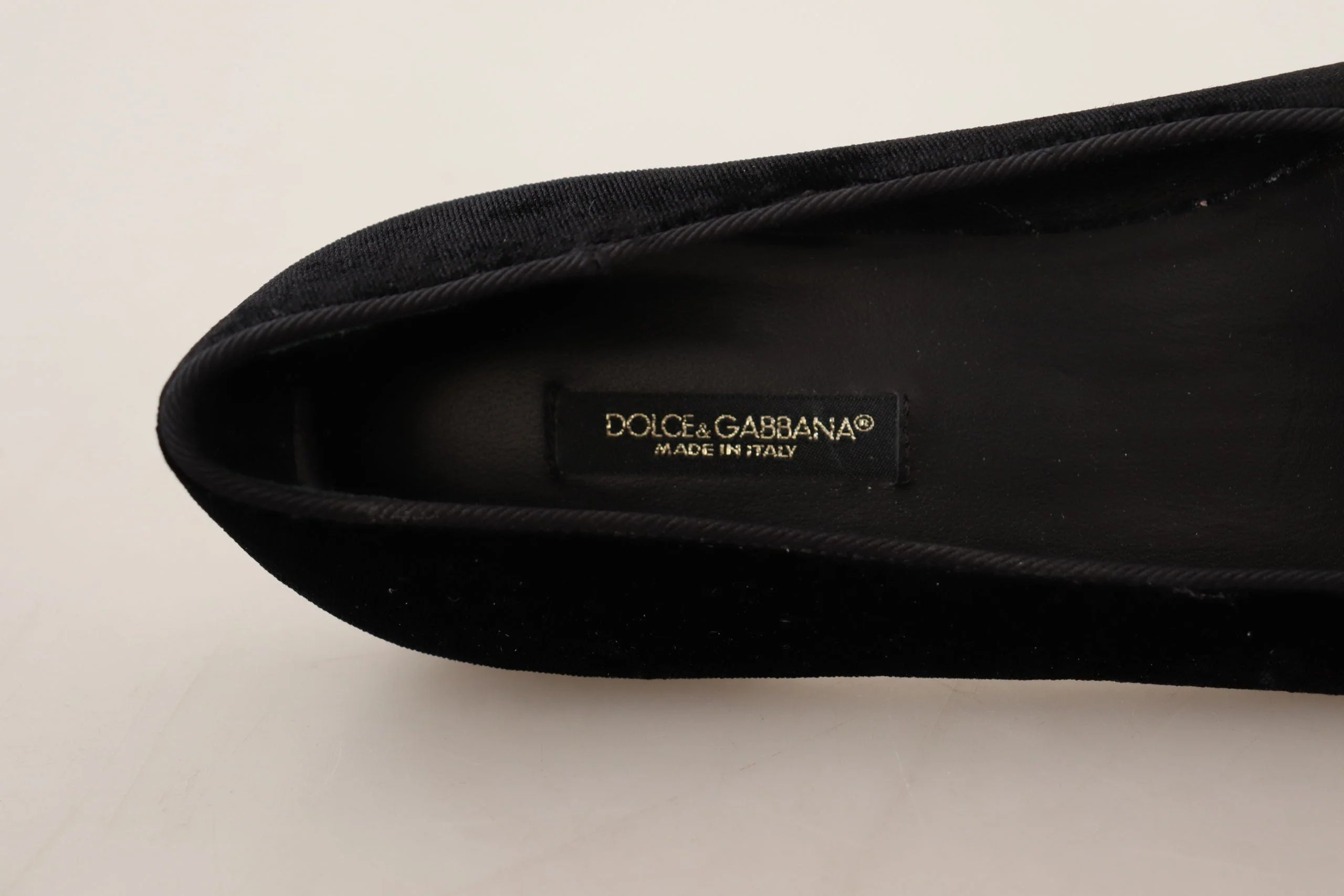 Dolce & Gabbana Black DG Sacred Heart Patch Slip On Flat Shoes - EU35/US4.5 - Flats
