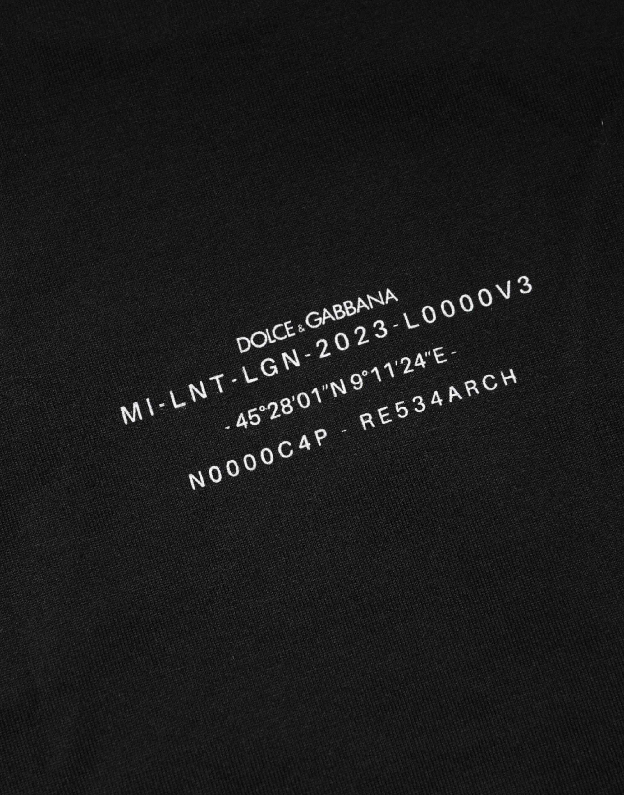 Dolce & Gabbana Black DG Vib3 Print Cotton Crew Neck T-shirt - IT44 | XS - T-Shirts