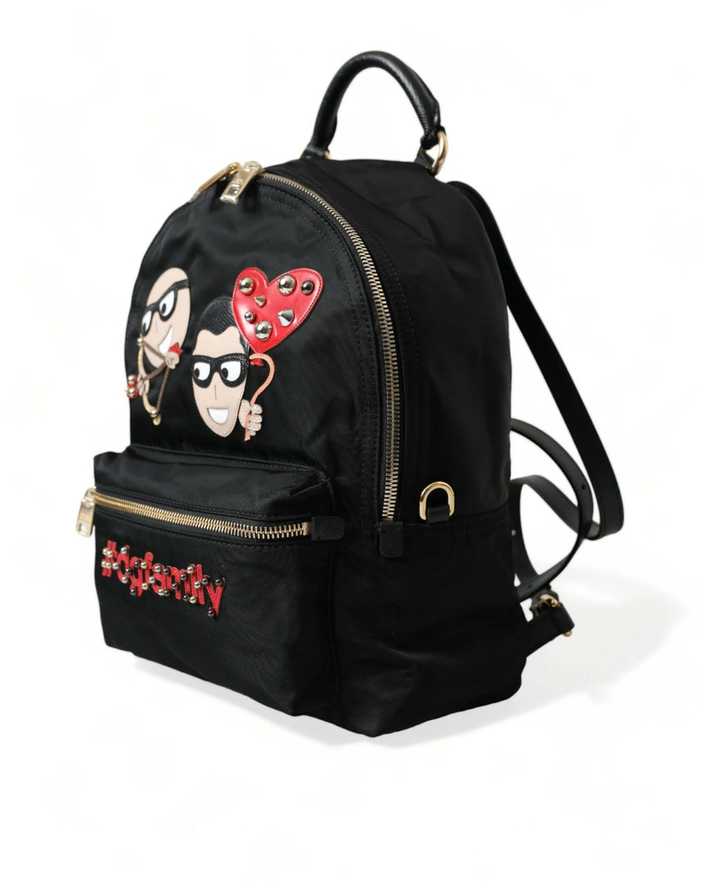 Dolce & Gabbana Black #DGFAMILY Embellished Backpack VULCANO Bag - Backpacks