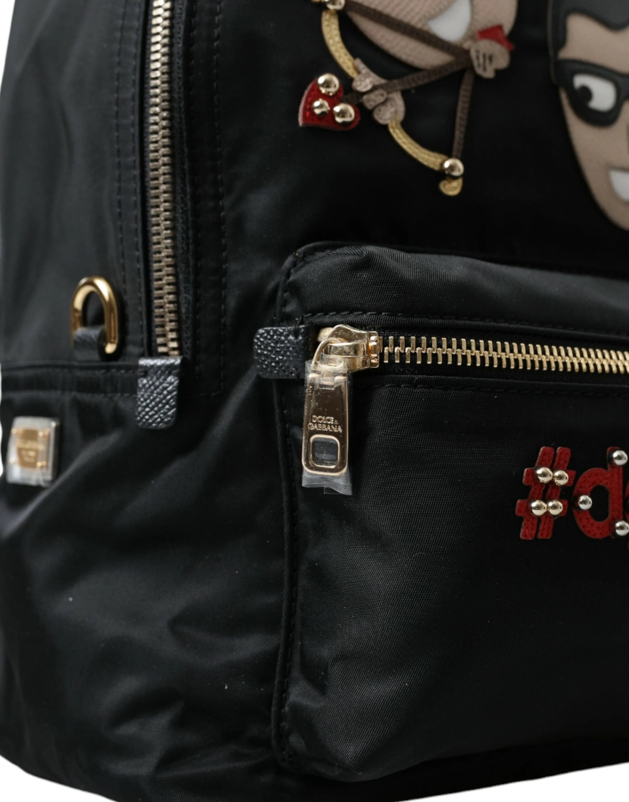 Dolce & Gabbana Black #DGFAMILY Embellished Backpack VULCANO Bag - Backpacks