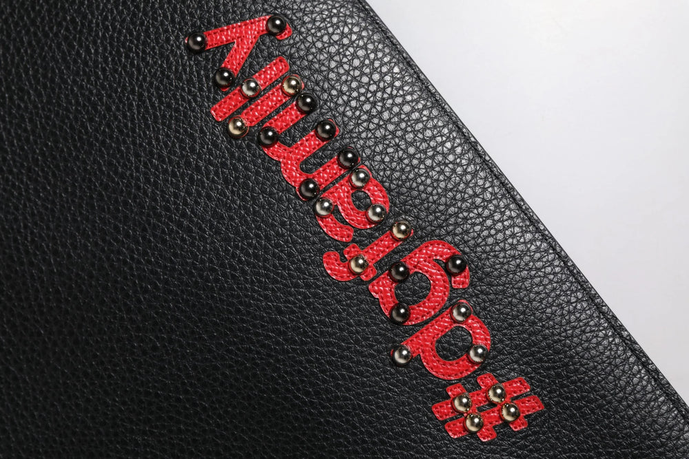 Dolce & Gabbana Black #DGFamily Embellished Leather Clutch Bag - Clutch Bags