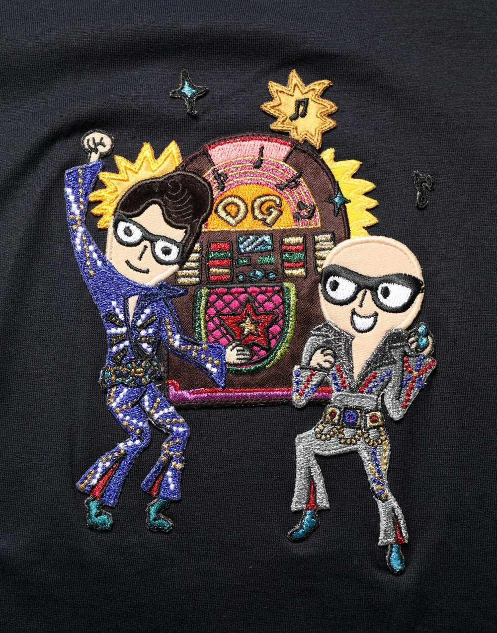 Dolce & Gabbana Black #DGFAMILY Patch Men Crew Neck T-shirt