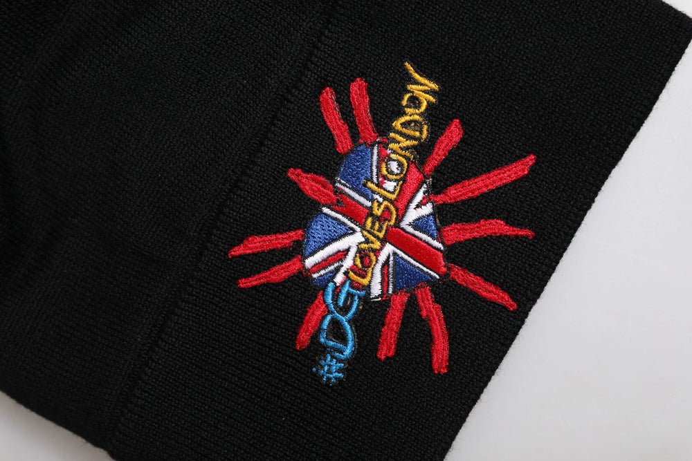 Dolce & Gabbana Black #DGLOVESLONDON Knitted Beanie Hat - Beanies