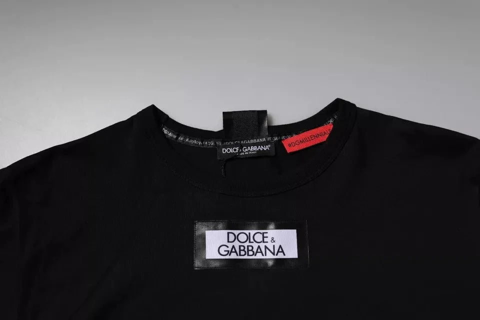 Dolce & Gabbana Black #DGMILLENNIALS Cotton Crew Neck T-shirt - IT44 | XS - T-Shirts