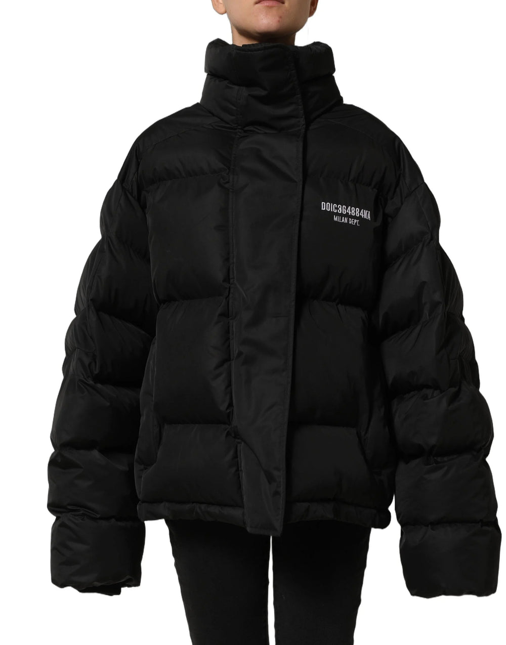 Dolce & Gabbana Black DGVIB3 Embroidered Padded Puffer Jacket - IT40|S