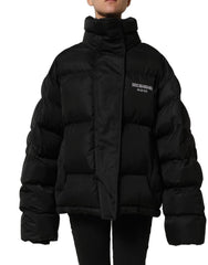 Dolce & Gabbana Black DGVIB3 Embroidered Padded Puffer Jacket - IT40|S