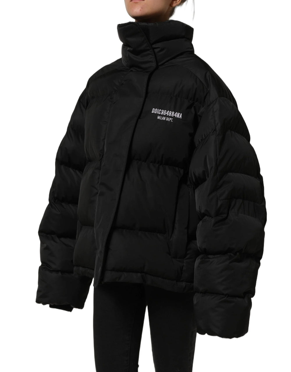 Dolce & Gabbana Black DGVIB3 Embroidered Padded Puffer Jacket - IT40|S