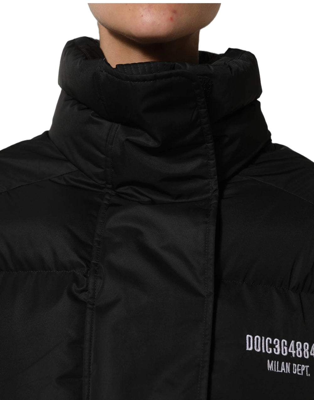 Dolce & Gabbana Black DGVIB3 Embroidered Padded Puffer Jacket - IT40|S