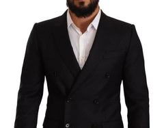 Dolce & Gabbana Black Dotted Double Breasted MARTINI Jacket - IT46 | S - Sport Jackets