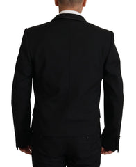 Dolce & Gabbana Black Double Breasted Coat Blazer Jacket - IT48 | M - Sport Jackets