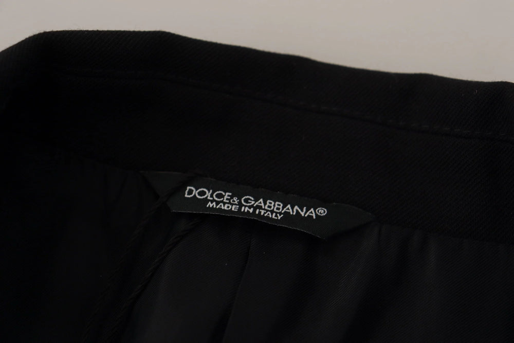 Dolce & Gabbana Black Double Breasted Coat Blazer Jacket - IT48 | M - Sport Jackets