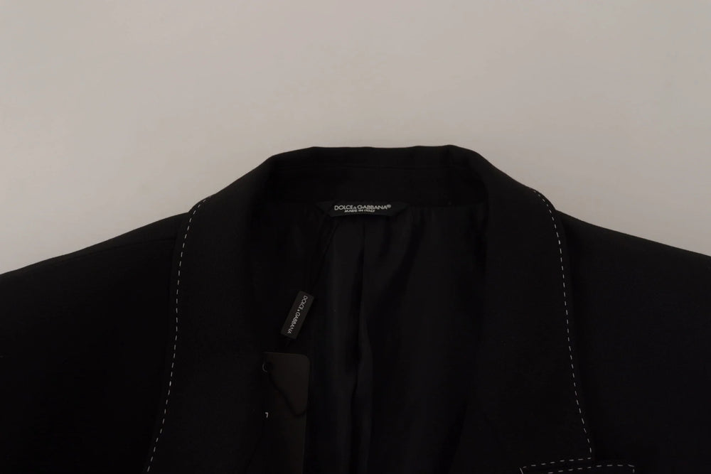 Dolce & Gabbana Black Double Breasted Coat Blazer Jacket - IT48 | M - Sport Jackets