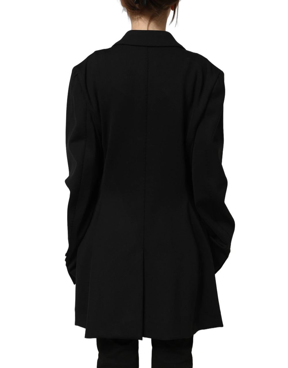 Dolce & Gabbana Black Double Breasted Crepe Blazer Jacket - IT44 | L