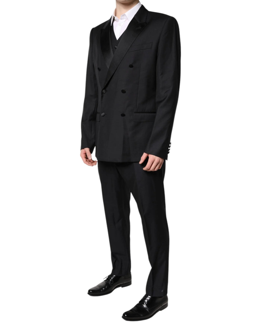 Dolce & Gabbana Black Double Breasted Formal 3 Piece Suit - IT52 | XL - Suits