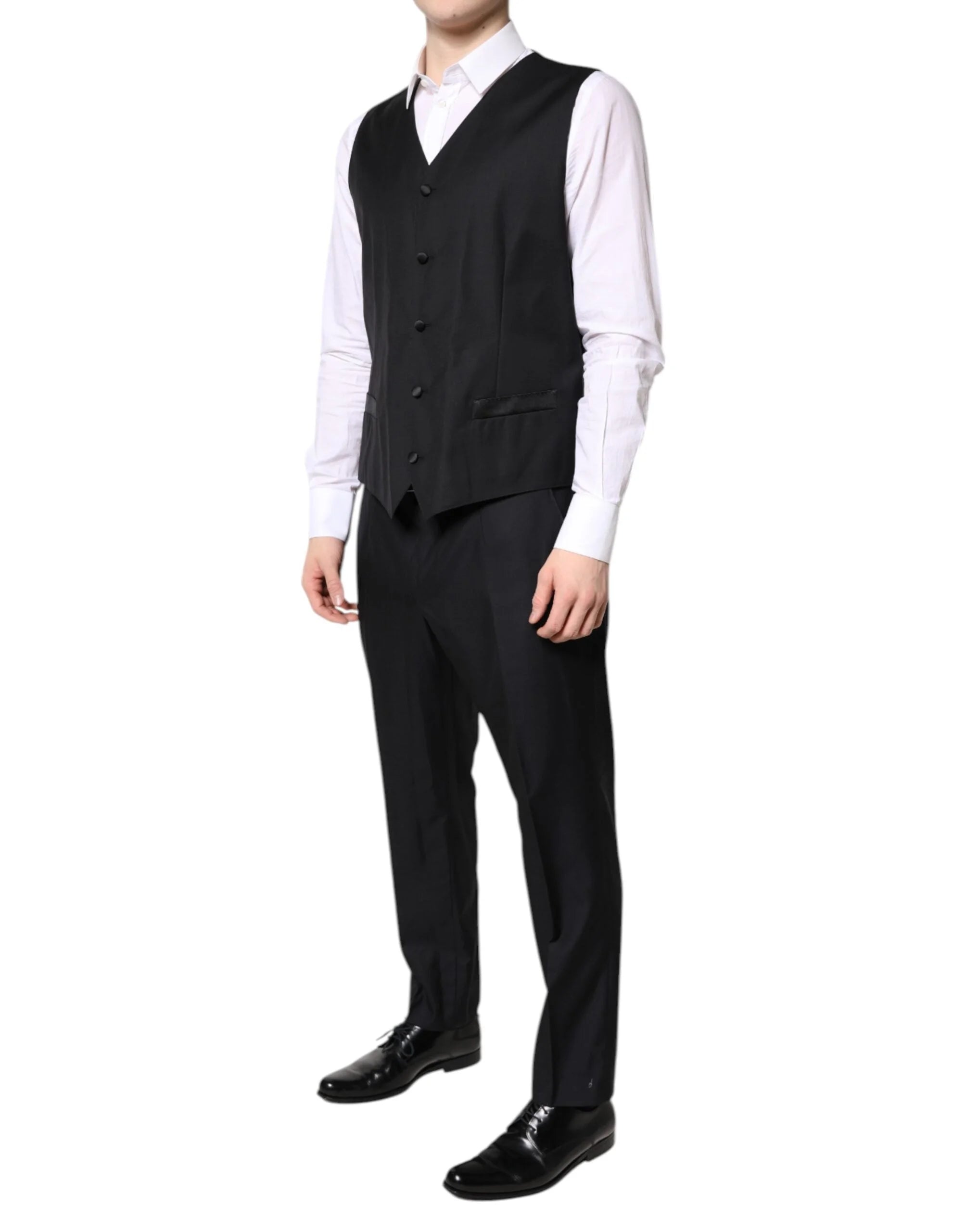 Dolce & Gabbana Black Double Breasted Formal 3 Piece Suit - IT52 | XL - Suits