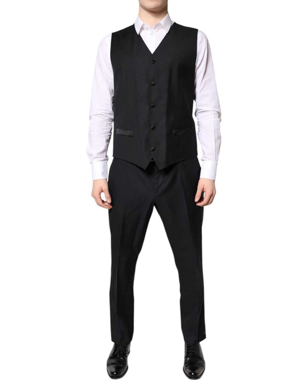 Dolce & Gabbana Black Double Breasted Formal 3 Piece Suit - IT52 | XL - Suits