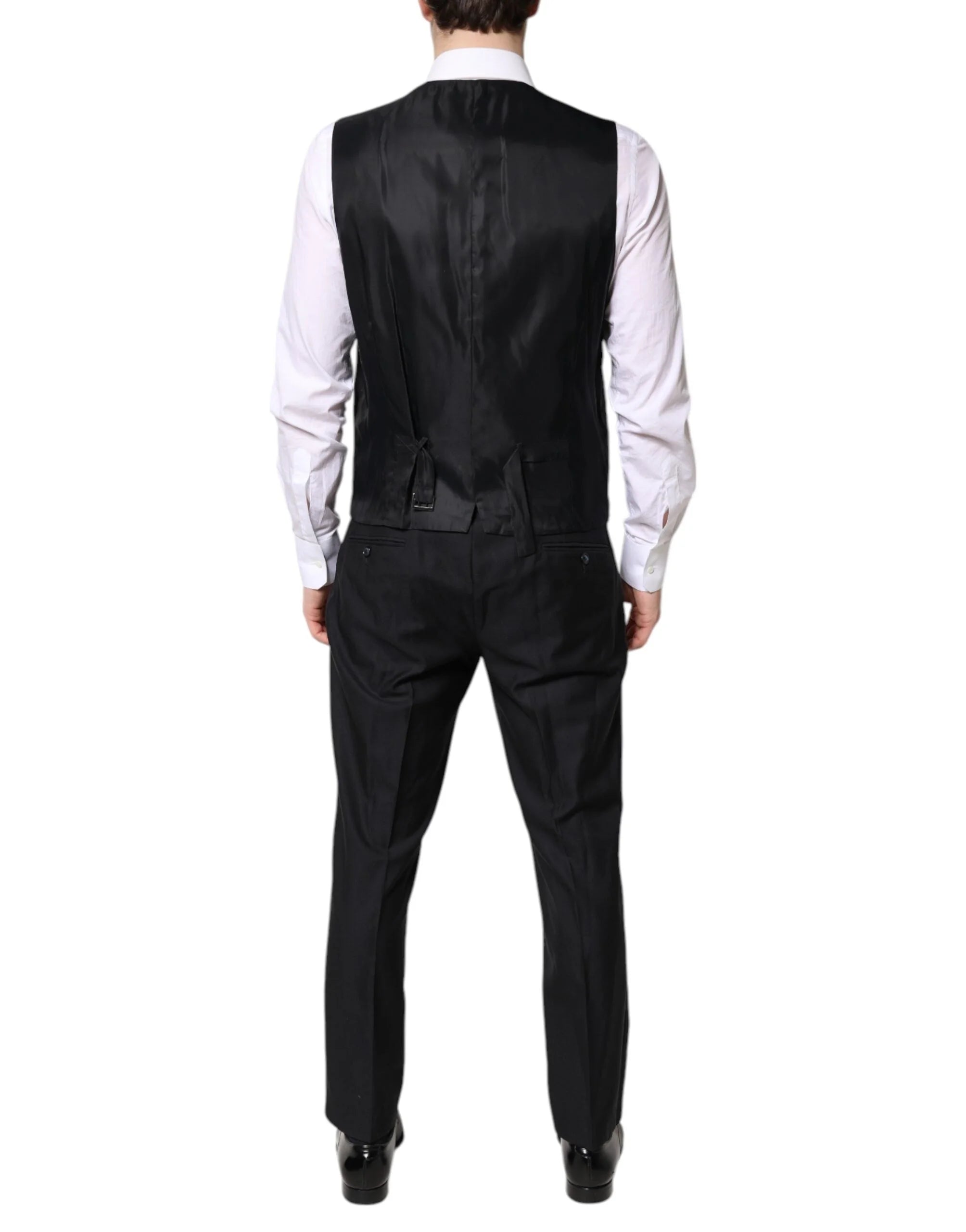 Dolce & Gabbana Black Double Breasted Formal 3 Piece Suit - IT52 | XL - Suits
