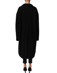 Dolce & Gabbana Black Double Breasted Men Trench Coat Jacket - IT40|S