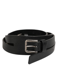 Dolce & Gabbana Black Double Strap Leather Gold Buckle Belt - 90 cm / 36 Inches - Belts